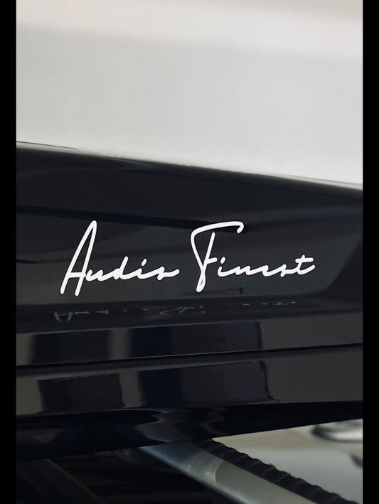 Audis Finest Script Decal 2-pack