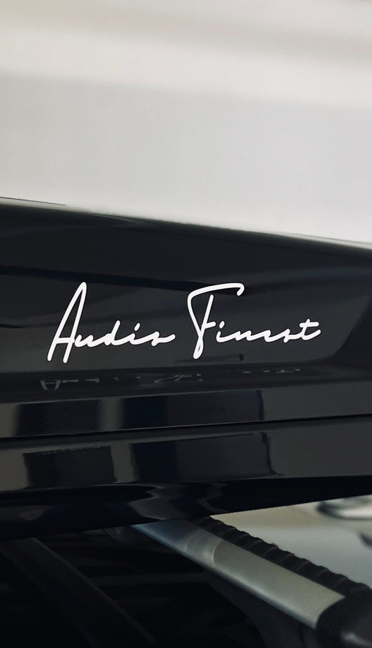 Audis Finest Script Decal 2-pack